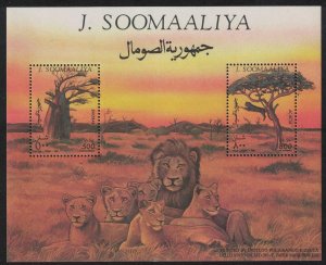 Somalia Lions Trees MS 1994 MNH MI#Block 34