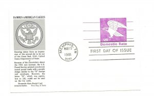 UX88 'B' (12c) Eagle Postal Card Aristocrat Cachets FDC