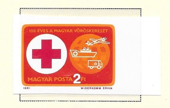 HUNGARY SC 2694-95 NH imperf SET+SOUVENIR SHEET of 1981 - RED CROSS