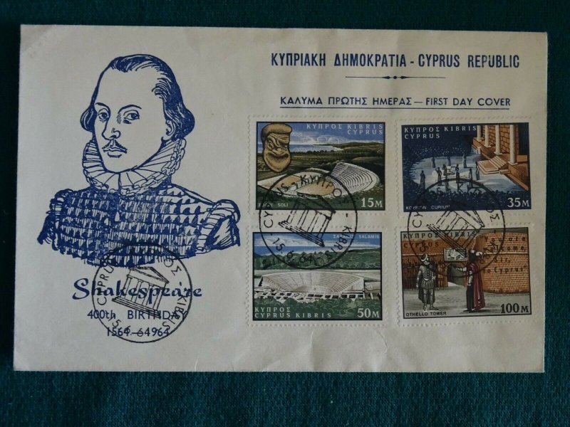 Cyprus 1964 Shakespeare Unoficial FDC. (B)