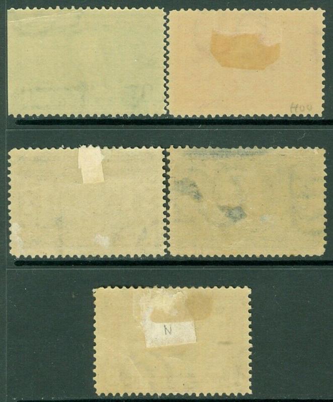 EDW1949SELL : USA 1904 Scott #323-27 Mint Original Gum. Minor faults. Cat $305.