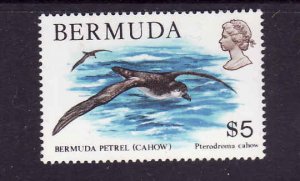 Bermuda-Sc.#379-Unused NH $5.00 Bermuda Petrel-Birds-1978-9-