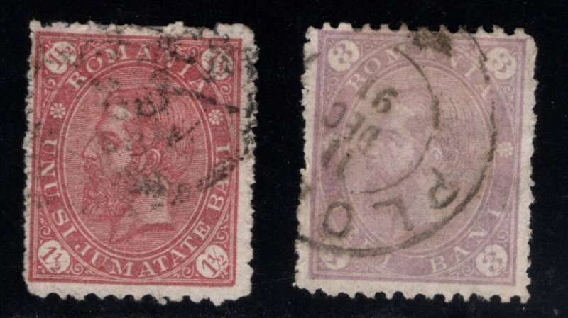 Romania Scott 101-102 used  1891 stamps