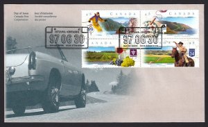 Canada 1997 #1653a = Official FDC = Horse, Wine, Art SCENIC HIGHWAYS-1