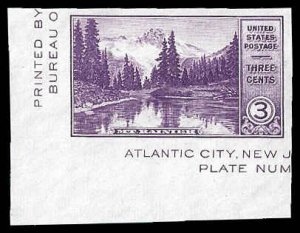 PCBstamps   US # 770a 3c Farley Mount Rainier, Mint, no gum, (3)