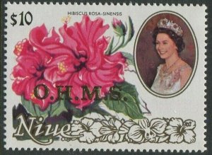 Niue OHMS 1985 SGO19 $10 Hibiscus MNH