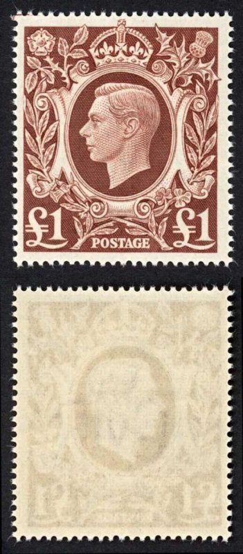 SG478c 1939 One Pound Brown U/M