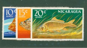 Nicaragua C667-9 USED BIN $1.50