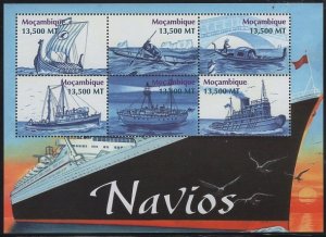 Mozambique 2002 MNH Sc 1528 13500m Ships Sheet of 6