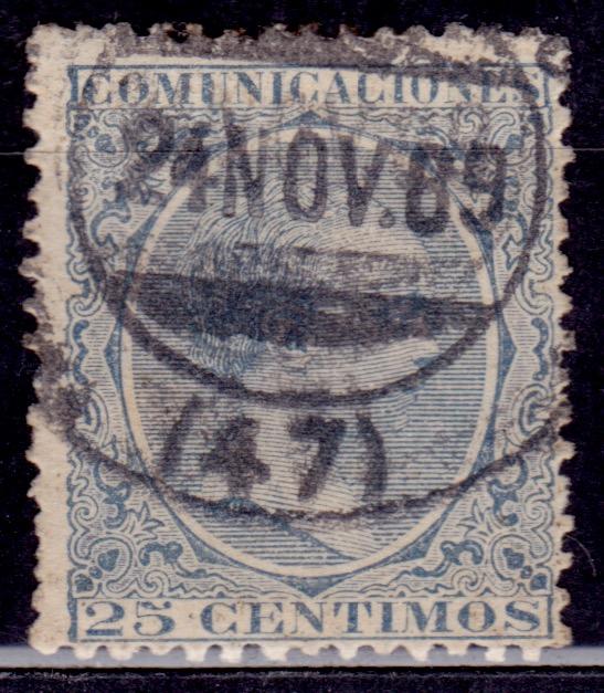 Spain, 1889, King Alfonso XIII, 25c, sc263, used