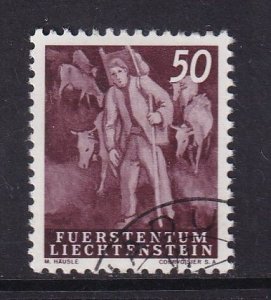 Liechtenstein  #254  cancelled  1951  cattle raising  50rp