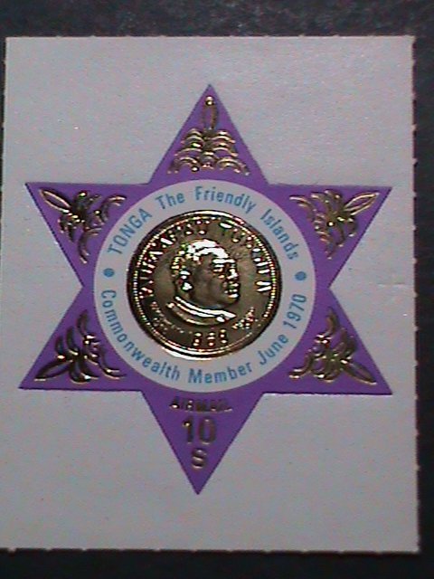 ​TONGA 1970 -SC#C74 KING TAUFA'AHAU TUPOU IV MEDAL- MNH-VERY FINE-KEY STAMP