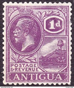 ANTIGUA 1923 KGV 1d Bright Violet SG64 MNH