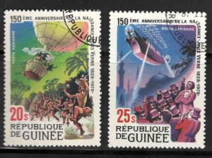 Guinea Scott C143-144 Used airmail russian revolutrion set