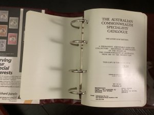 BOOK Australian Commonwealth Specialists Catalog, #2530 1988 Brusden-White