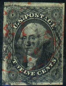 U.S. #17 Used F-VF Red anf Black Cancels 