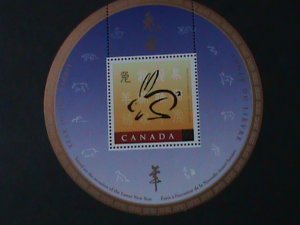 ​CANADA-1999 YEAR OF THE LOVELY RABBIT- SPECIAL-ROUND SHAPE DESIGN-MNH-S/S-VF