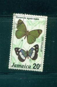 Jamaica #424  (1977 20c butterfly) 100 VFCTO used stamps CV $50