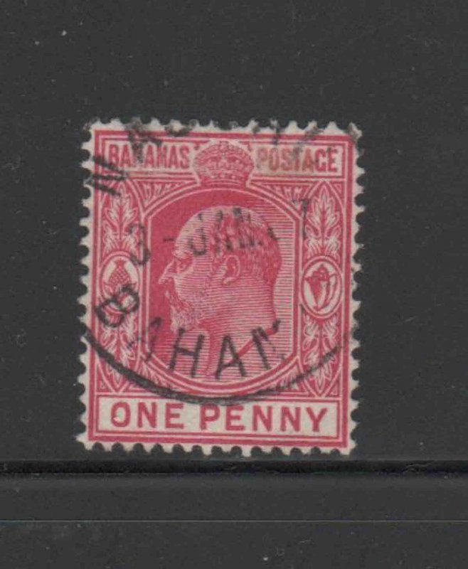 BAHAMAS #45  1906  1p KING EDWARD VII    F-VF USED