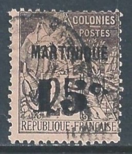 Martinique #19 Used 15c on 25c Fr. Col. Commerce Issue