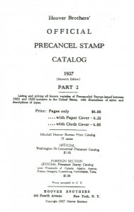 PRECANCELS Hoover 1937 Part 2 catalog - ELECTRONIC VERSION  Searchable PDF-OCR!