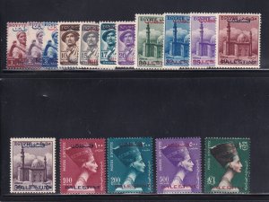 Egypt Scott # N39 - N56 set VF OG lightly hinged nice color cv $ 222 ! see pic !