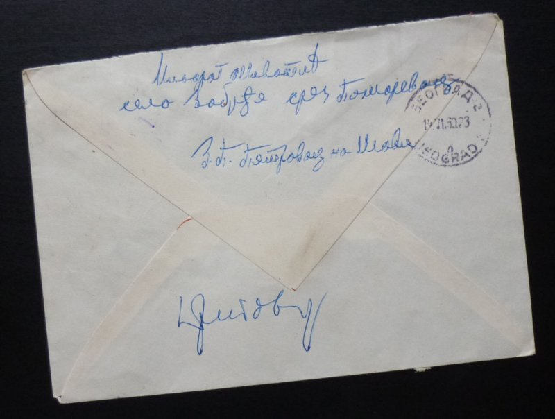 Yugoslavia 1960 Uprated Registered Postal Stationery Petrovac to Beograd A5