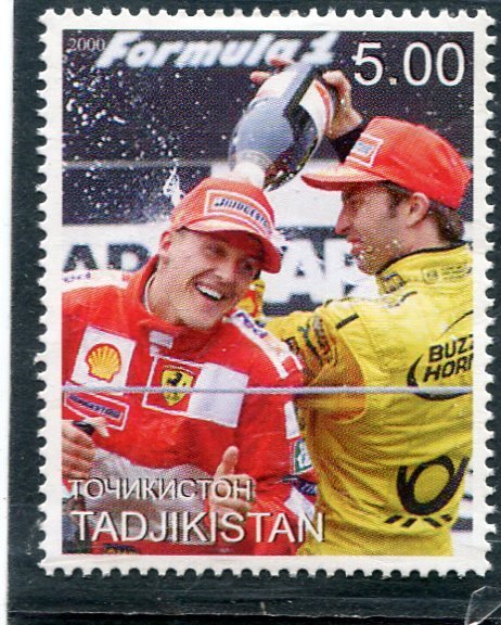 Tajikistan 2000 FORMULA 1 SCHUMACHER 1 value Perforated Mint (NH)