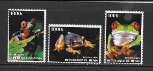 BENIN - FROGS MNH (NOT SCOTT LISTED)