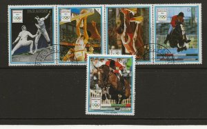Thematic Stamps Sports - PARAGUAY 1989 OLYMPICS 92. 5v used