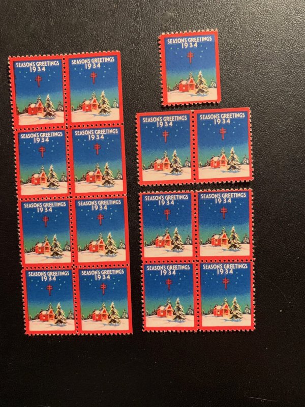 Christmas Seal 1934, CS 28, WX75, , See discription, MNH, $8.00