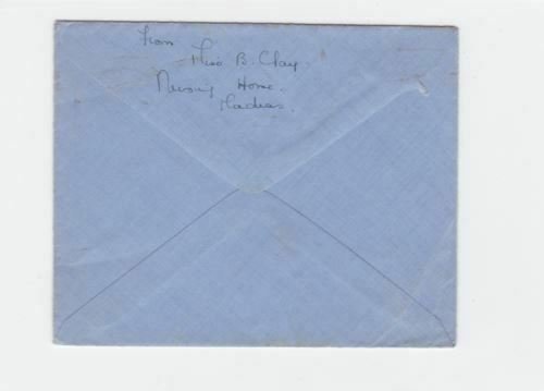 british india  1945 madras to england  airmail stamps cover ref r15368