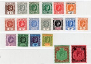 KGVI LEEWARD ISLANDS 1938 VERY GOOD SET SG 95-114 PERFECT MH