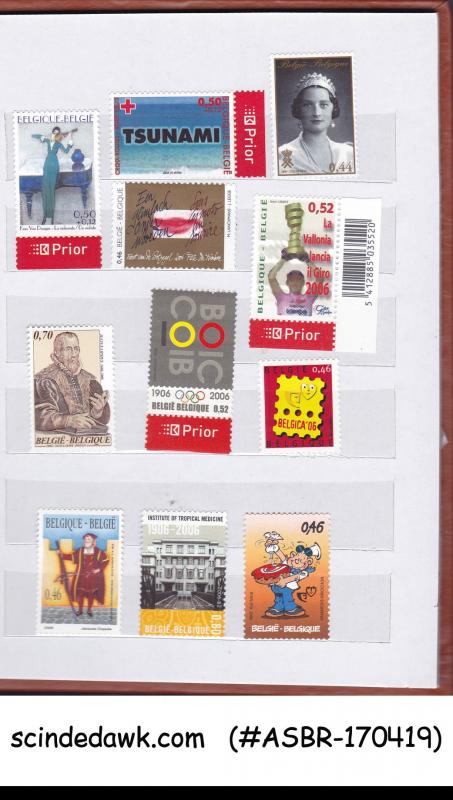 COLLECTION OF BELGIUM MNH STAMPS WITH M/S IN SMALL STOCK BOOK