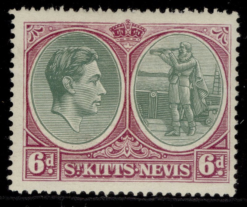 ST KITTS-NEVIS GV SG74d, 6d green & purple, M MINT. Cat £10. 