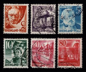 Germany [French Zone] Rheinland 1948 ‘PF’ omitted, Part Set [Used]