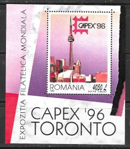 ROMANIA Sc 4111 NH SOUVENIR SHEET OF 1996 - STAMP EXPO