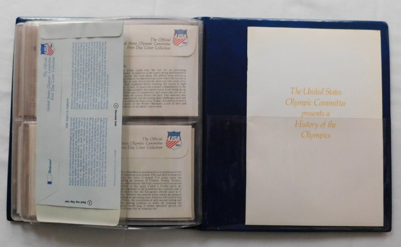 FDC 1980 US United States Olympic Committee First Day Cover Collection in Album