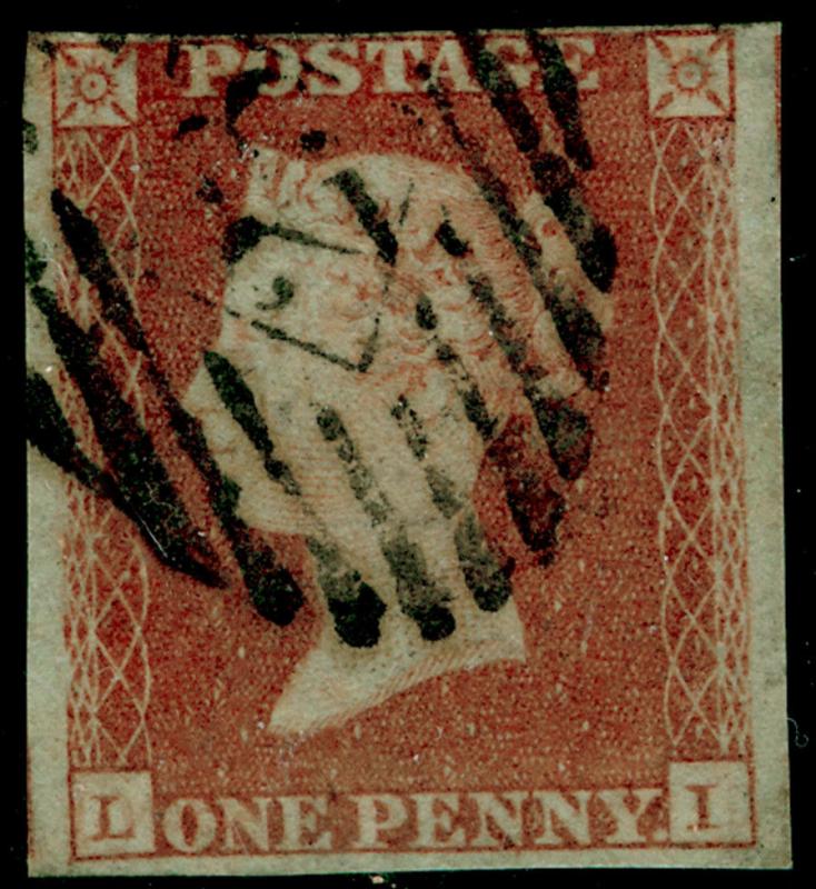 SG8, 1d red-brown PLATE 88, USED. Cat £35. 4 MARGINS. LI