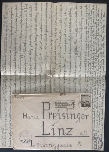 1946 Salzburg Austria War Criminal Prison Camp Marcus Cover Preisinger To Linz