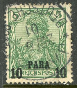 Germany 1900 Offices in Turkey 10 Para/5pf Green Scott # 13 VFU K768