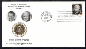 US Richard Nixon 2nd Term Inauguration Eisenhower Philatelic Society Cover