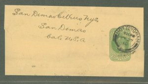 Great Britain  1904 1/2d yellow green wrapper. Tear in flap when removing contents.