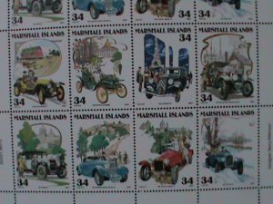 ​MARSHALL ISLANDS-2001-SC#788-LOVELY CLASSIC ANTIQUE CARS-MNH SHEET-VERY FINE