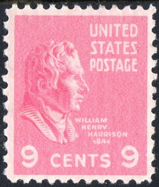 SC#814 9¢ William Henry Harrison (1938) MLH