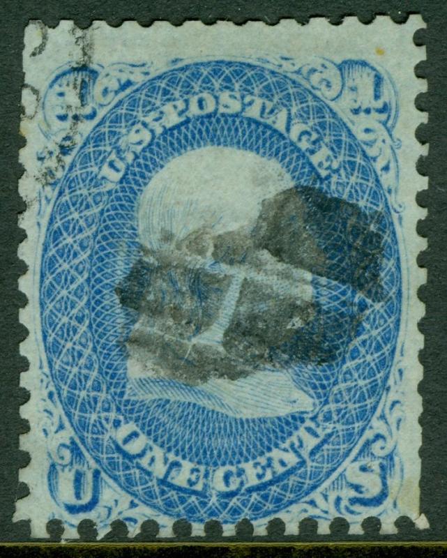 USA : 1867. Scott #92 Used. Beautiful stamp. Few clipped perfs. Catalog $450.00.