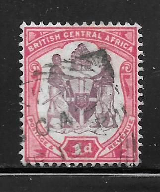 British Central Africa 44: 1p Coat of Arms, used, F