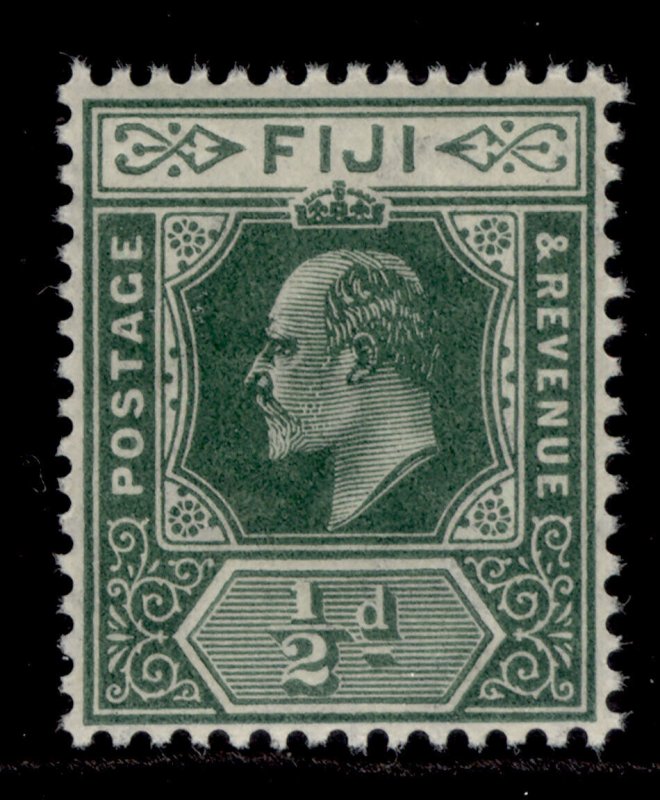 FIJI EDVII SG118, ½d green, NH MINT. Cat £12.