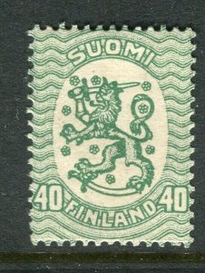 FINLAND; 1917-29 early Lion Type fine Mint hinged Shade of 40c. value