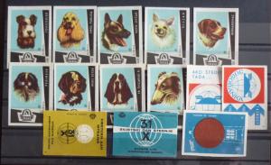 YUGOSLAVIA - MATCH BOX LABELS R! russia usa dogs dog animal fauna J56